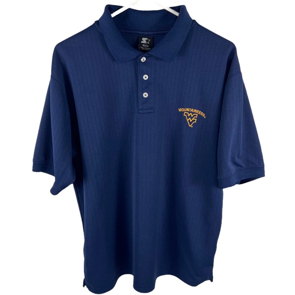 Vintage 90's Starter West Virginia University Mountaineers Football Polo Men M